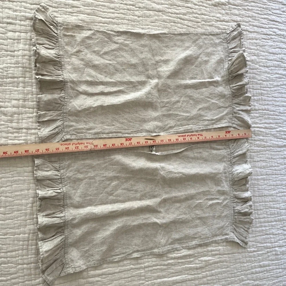 2 100% Linen‎ Ruffle Kitchen Towels
